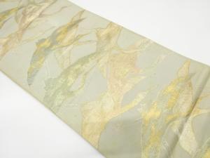 アンティーク　群鶴模様織り出し袋帯（材料）